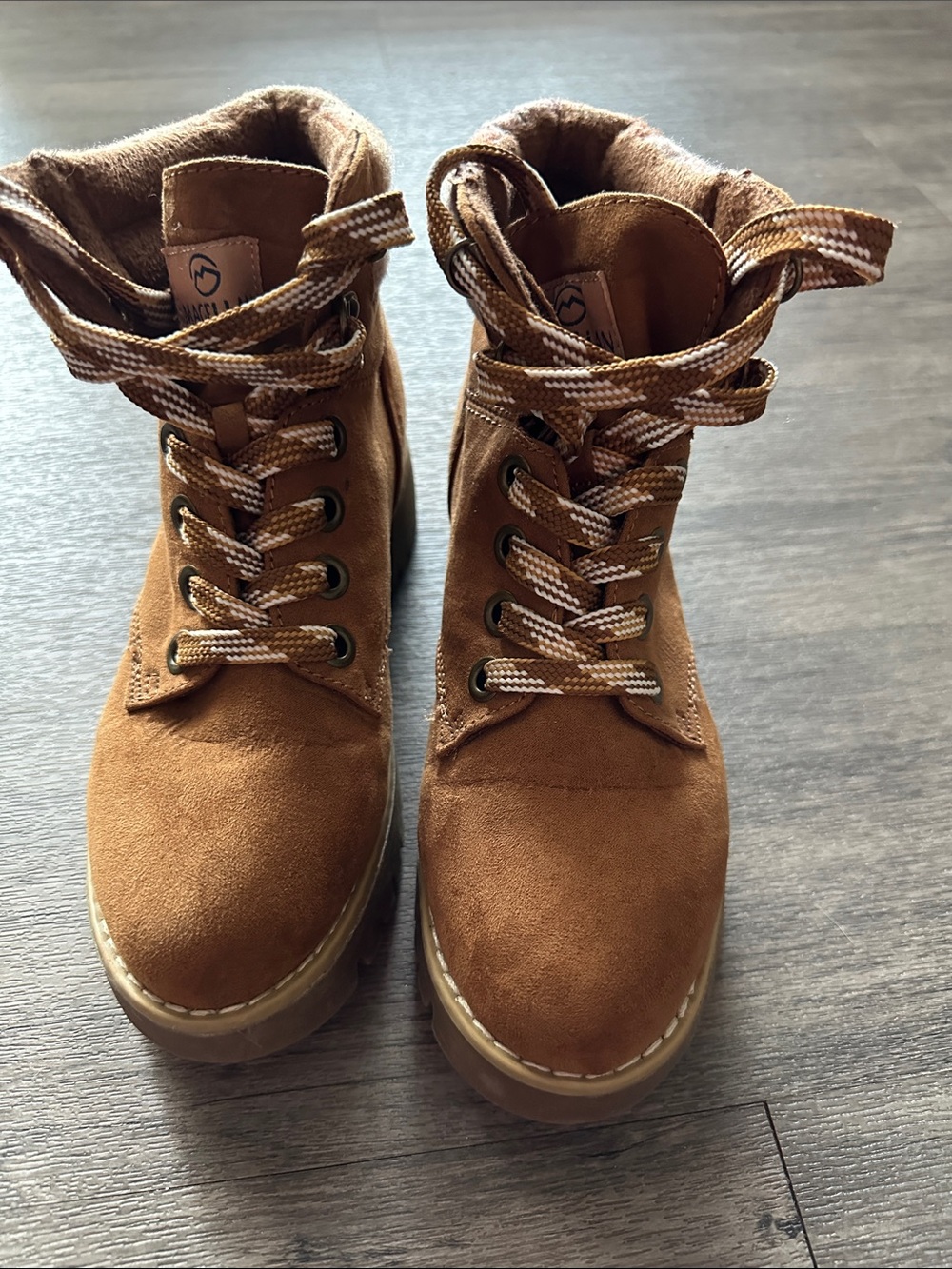 Cozy Tan Suede Lace-Up Ankle Booties